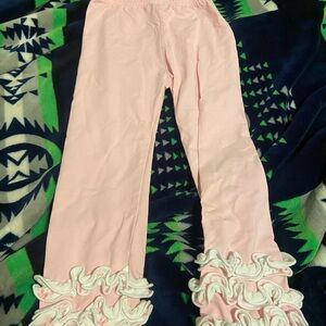 Pink Ruffle Hem Pants